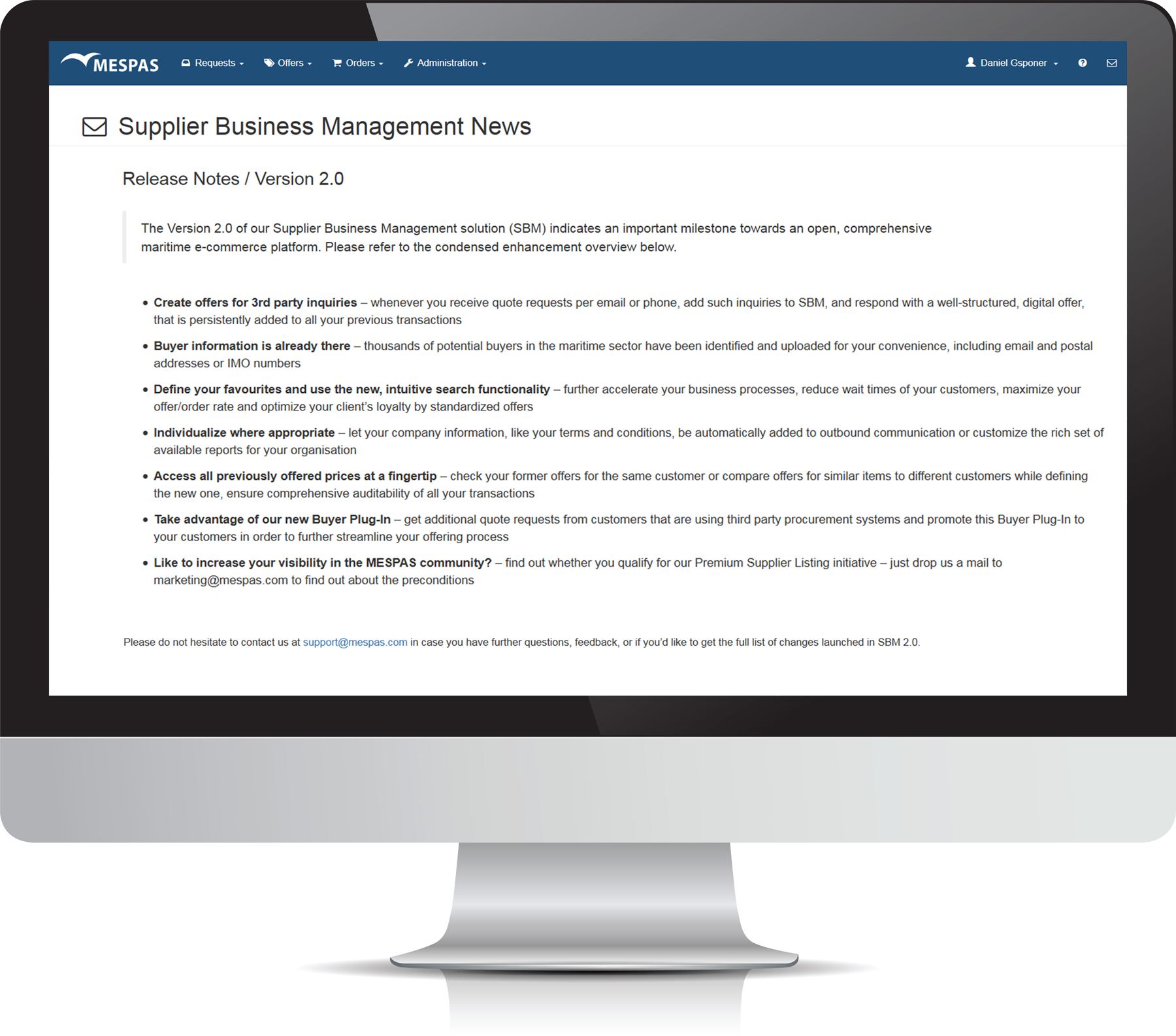 New Version 2.0 of Supplier Business Management is Launched