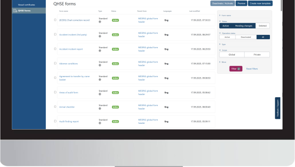New QHSE form collection – more than maritime software.