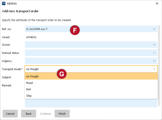 TransportOrder confirmation